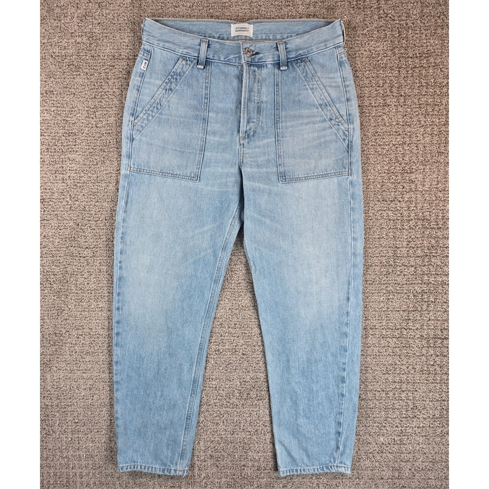 Citizens of Humanity Womens Light Wash‎ Leah Cargo Jeans Size 30x25 Denim